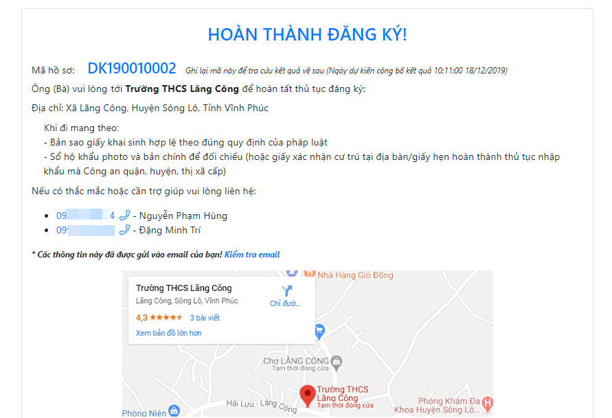 Hướng dẫn đăng ký tuyển sinh trực tuyến bước 7
